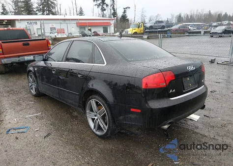 2007 Audi A4 2.0T из США, поврежденный, VIN WAUDF78E27A134583